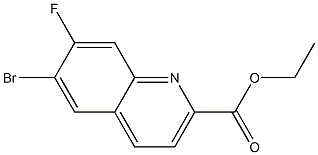 ethyl 6-bromo-7-fluoroquinoline-2-carboxylate Structure