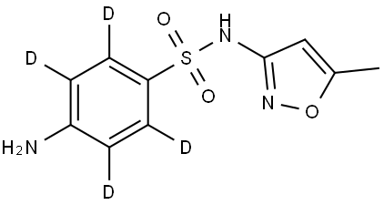 Sulfamethoxazole D4 (benzene D4) Structure