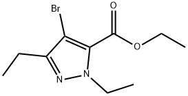 4-BROMO-1,3-DIETHYL-1H-PYRAZOLE-5-CARBOXYLIC ACID ETHYL ESTER Structure
