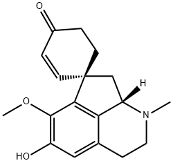 (1S)-2',3',8',8'aβ-Tetrahydro-5'-hydroxy-6'-methoxy-1'-methylspiro[2-cyclohexene-1,7'(1'H)-cyclopent[ij]isoquinolin]-4-one Structure