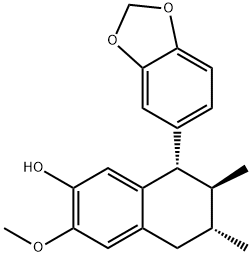 (6R)-8β-(1,3-Benzodioxol-5-yl)-5,6,7,8-tetrahydro-3-methoxy-6,7α-dimethylnaphthalen-2-ol Structure