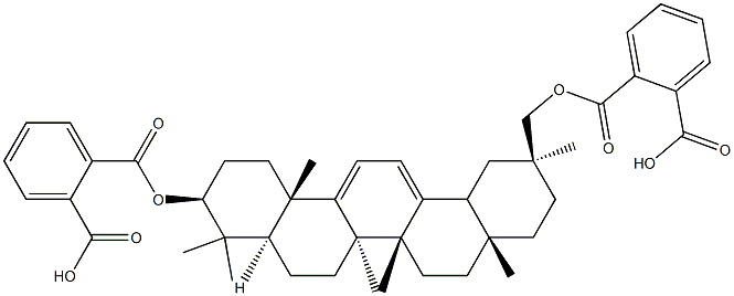 olean-11,13(18)-diene-3,30-diol dihemiphthalate, disodium salt Structure