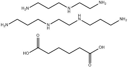 Hexanedioic acid, polymer with N-(2-aminoethyl)-1,3-propanediamine and N,N-1,2-ethanediylbis1,3-propanediamine Structure