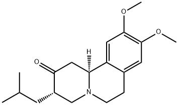 2H-BENZO[A]QUINOLIZIN-2-ONE, 1,3,4,6,7,11B-HEXAHYDRO-9,10-DIMETHOXY-3-(2-METHYLPROPYL)-, (3S,11BS)- 구조식 이미지
