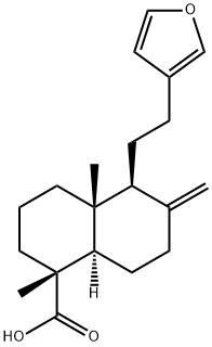 (5β,9R,10α)-15,16-Epoxylabda-8(17),13(16),14-trien-19-oic acid 구조식 이미지