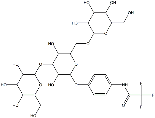 4-trifluoroacetamidophenylmannopyranosyl-(1-3)-O-(mannopyranosyl-(1-6))-mannopyranoside Structure