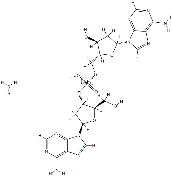 2'-DEOXYADENYLYL(3'5')-2'-*DEOXYADENOSIN E AMMONIUM 구조식 이미지