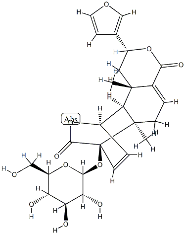 (1R)-9β-(3-Furanyl)-4α-(β-D-glucopyranosyloxy)-1,4,4a,5,9,10,10a,10bβ-octahydro-4aβ,10aα-dimethyl-1β,4-etheno-3H,7H-benzo[1,2-c:3,4-c']dipyran-3,7-dione Structure