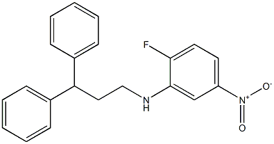 (3,3-Diphenyl-propyl)-(2-fluoro-5-nitro-phenyl)-amine 구조식 이미지