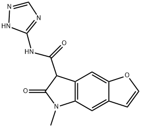 5-Methyl-6-oxo-6,7-dihydro-5H-1-oxa-5-aza-s-indacen-7-carbonsure-(4H-[1,2,4]triazol-3.yl)amid 구조식 이미지