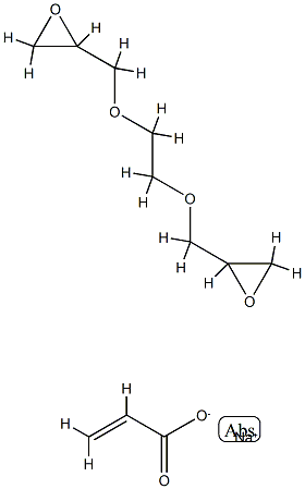 2-프로펜산,나트륨염,2,2'-[1,2-에탄디일비스(옥시메틸렌)]비스[옥시란]중합체 구조식 이미지