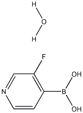 3-플루오로피리딘-4-일보론산수화물 구조식 이미지