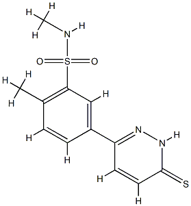 N,2-dimethyl-5-(6-sulfanylidene-1H-pyridazin-3-yl)benzenesulfonamide Structure