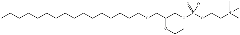 1-티오헥사데실-2-에틸-글리세로-3-포스포콜린 구조식 이미지