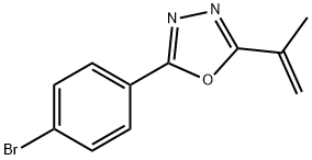 2-(4-Bromophenyl)-5-(prop-1-en-2-yl)-1,3,4-oxadiazole 구조식 이미지