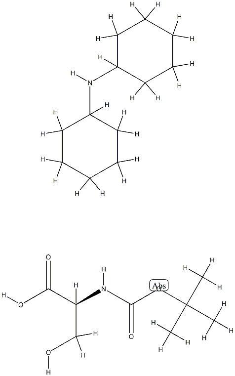 N-[tert-butoxycarbonyl]-L-serine, compound with dicyclohexylamine (1:1) Structure