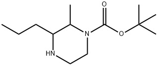 2-Methyl-3-propyl-piperazine-1-carboxylic acid tert-butyl ester 구조식 이미지