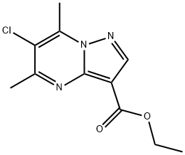 ETHYL 6-CHLORO-5,7-DIMETHYLPYRAZOLO[1,5-A]PYRIMIDINE-3-CARBOXYLATE Structure