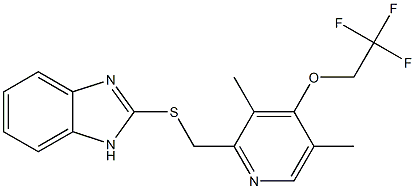 2-[[( 3,5-DIMETHYL-4-( 2,2,2-TRIFLUOROETHOXY) PYRIDINYL)METHYL]THIO] -1H-BENZIMIDAZOL 구조식 이미지