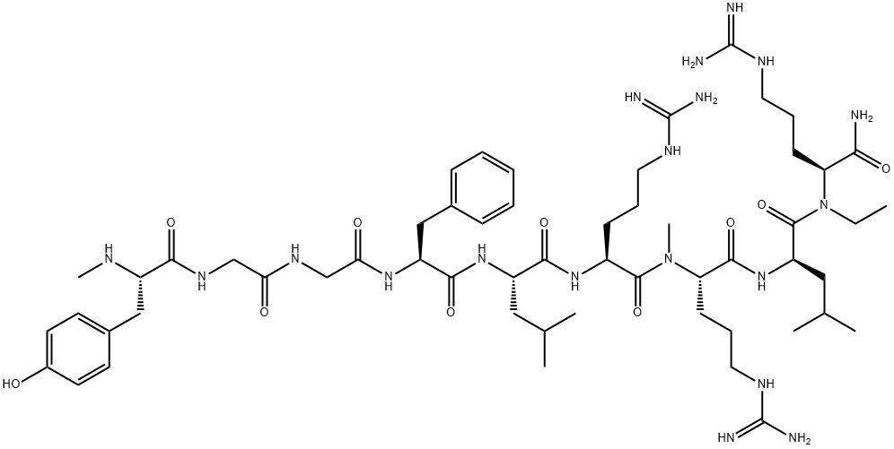 다이노르핀A에틸아미드(1-9),MeTyr(1)-MeArg(7)-Leu(8)- 구조식 이미지