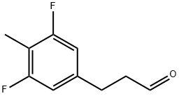 Benzenepropanal, 3,5-difluoro-4-Methyl- (or 3-(3,5-Difluoro-4-Methylphenyl)propionaldehyde ) Structure