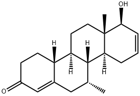 17-하이드록시-7-메틸-D-호모에스트라-4,16-디엔-3-온 구조식 이미지