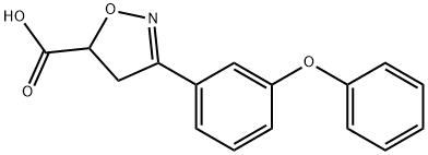 3-(3-phenoxyphenyl)-4,5-dihydro-1,2-oxazole-5-carboxylic acid 구조식 이미지