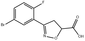 3-(5-bromo-2-fluorophenyl)-4,5-dihydro-1,2-oxazole-5-carboxylic acid Structure