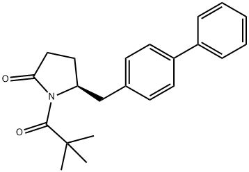 (S)-5-[(Biphenyl-4-yl)methyl]-1-(2,2-dimethylpropionyl)pyrrolidin-2-one Structure