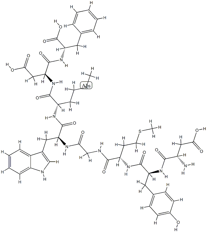 Cholecystokinin Octapeptide free acid (desulfated),Sincalide (free acid) (desulfated) 구조식 이미지