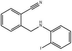 2-{[(2-iodophenyl)amino]methyl}benzonitrile Structure