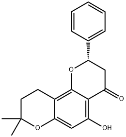 4H,?8H-?Benzo[1,?2-?b:3,?4-?b']?dipyran-?4-?one, 2,?3,?9,?10-?tetrahydro-?5-?hydroxy-?8,?8-?dimethyl-?2-?phenyl-?, (S)?- (9CI) 구조식 이미지