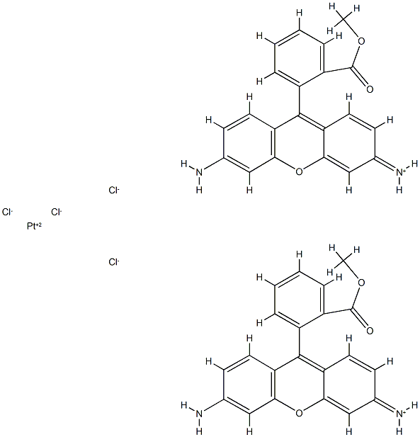 tetrachloroplatinate dianion-rhodamine-123 complex Structure