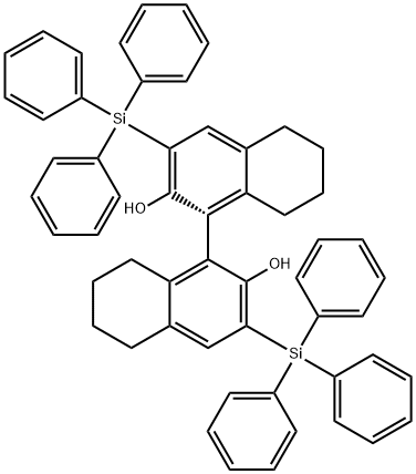 R-3,3'-Bis(triphenylsilyl)-5,5',6,6',7,7',8,8'-octahydro-1,1'-bi-2,2'-naphthol 구조식 이미지