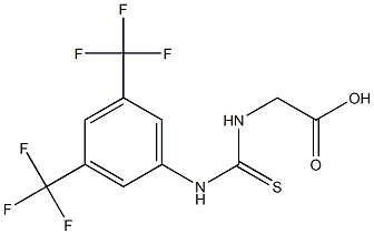 2-(3-(3,5-BIS(TRIFLUOROMETHYL)PHENYL)THIOUREIDO)ACETIC ACID 구조식 이미지