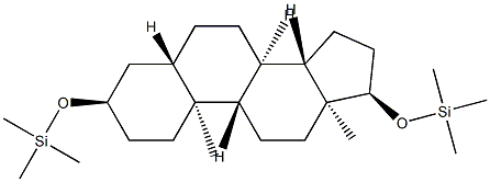 3α,17α-Bis(trimethylsilyloxy)-5α-androstane Structure