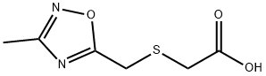 {[(3-methyl-1,2,4-oxadiazol-5-yl)methyl]thio}acetic acid(SALTDATA: FREE) Structure