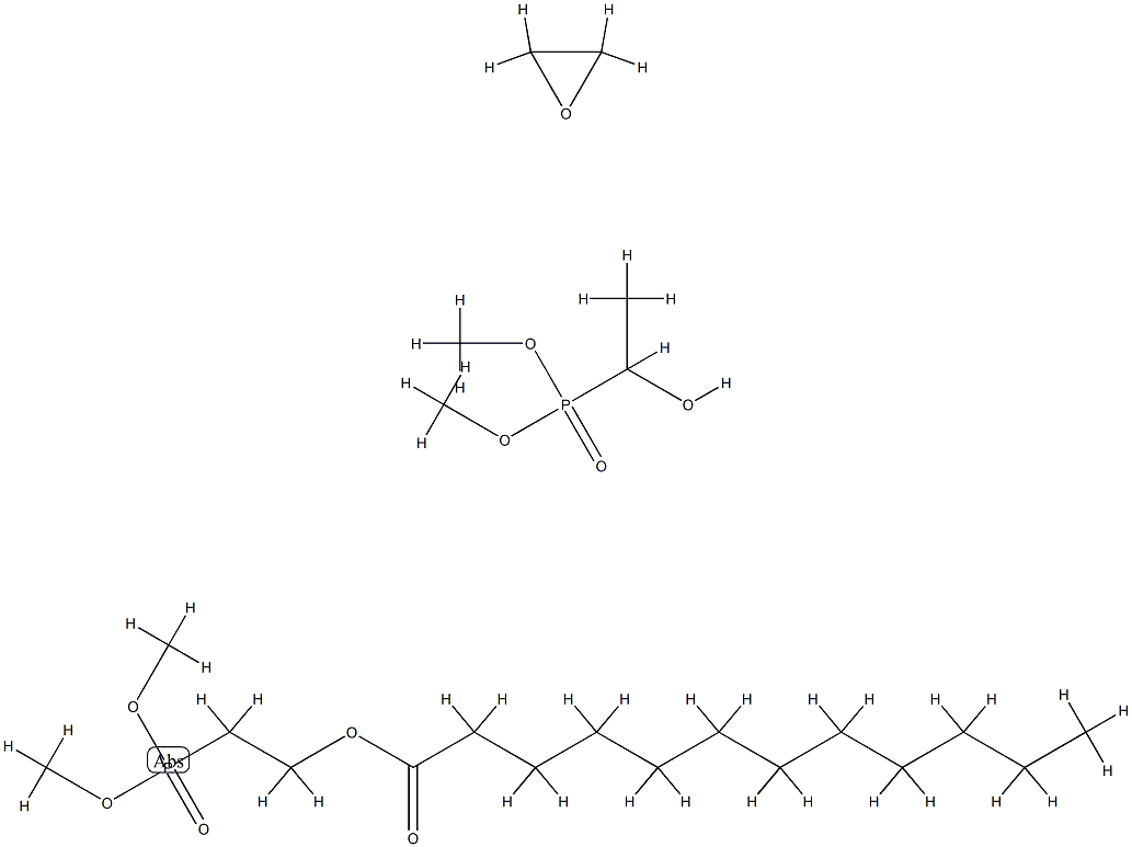 Dodecanoic acid, 2-(dimethoxyphosphinyl)ethyl ester, polymer with dimethyl (1-hydroxyethyl)phosphonate and oxirane Structure