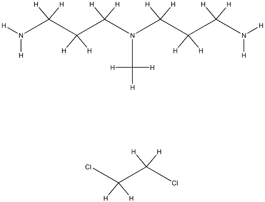 1,3-Propanediamine, N-(3-aminopropyl)-N-methyl-, polymer with 1,2-dichloroethane Structure