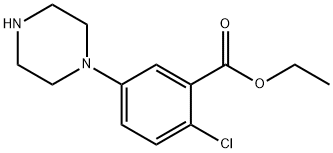 ethyl 2-chloro-5-piperazin-1-ylbenzoate Structure