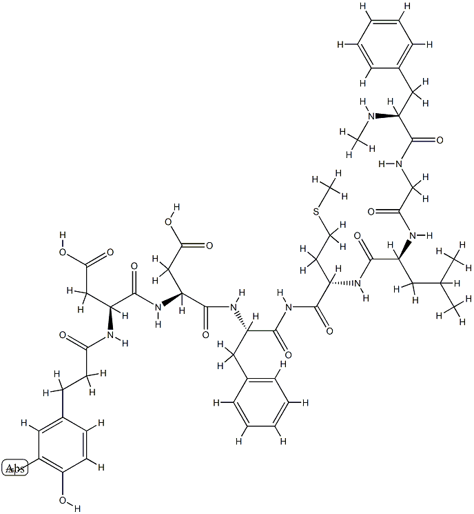 вещество P (5-11), N-альфа- (дезамино-3-йодтирозил) -8-N-me-Phe-5,6-Asp- структурированное изображение