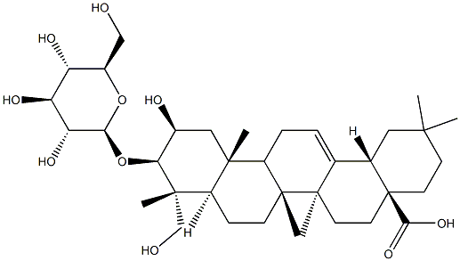 Bayogenin 3-O-β-D-glucopyranoside Structure