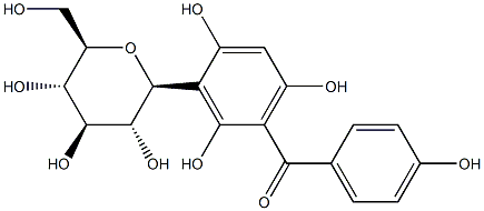 Iriflophene 3-C-beta-D-glucopyraside 구조식 이미지