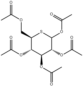 5-Thio-D-glucopyranose 1,2,3,4,6-pentaacetate Structure