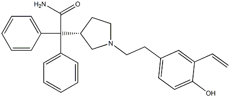 (3S)-1-[2-(3-Ethenyl-4-hydroxyphenyl)ethyl]-α,α-diphenyl-3-pyrrolidineacetaMide Structure