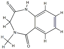 4-methyl-2-sulfanylidene-1,3-dihydro-1,4-benzodiazepin-5-one Structure