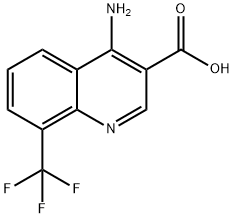 4-amino-8-(trifluoromethyl)-3-quinolinecarboxylic acid(SALTDATA: FREE) Structure