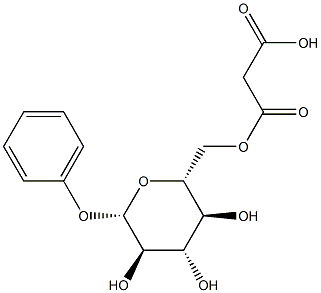4-페닐-6-O-말로닐글루코시드 구조식 이미지