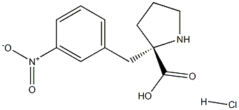 (S)-α-(3-nitro-benzyl)-proline HCl Structure