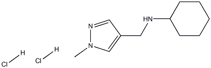 N-[(1-methyl-1H-pyrazol-4-yl)methyl]cyclohexanamine dihydrochloride Structure